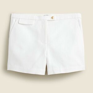 J. Crew 3” suit short in textured linen blend - white, size 6